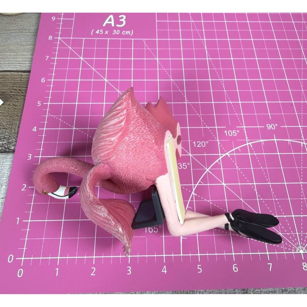 Sitting Exec Office Ballet Dancer Pink Flamingo Ballerina Shelf Sitter Laptop - Picture 11 of 14